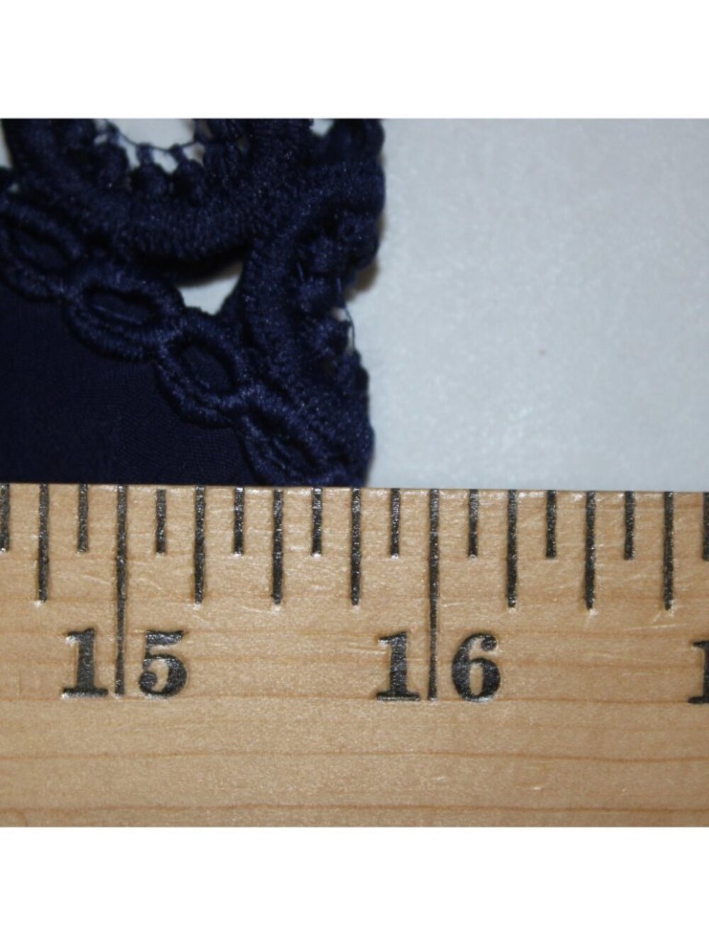 Lulus Dress Sz S Navy Blue Halter Lined Eyelets Embroidered 100% Polyester Dress - Picture 8 of 9